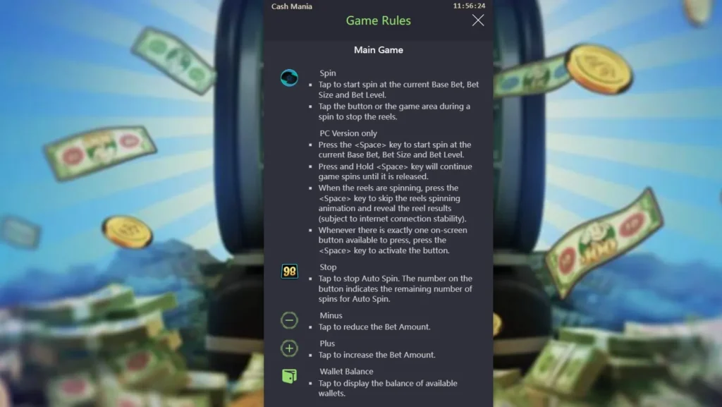Como jogar no Cash Mania