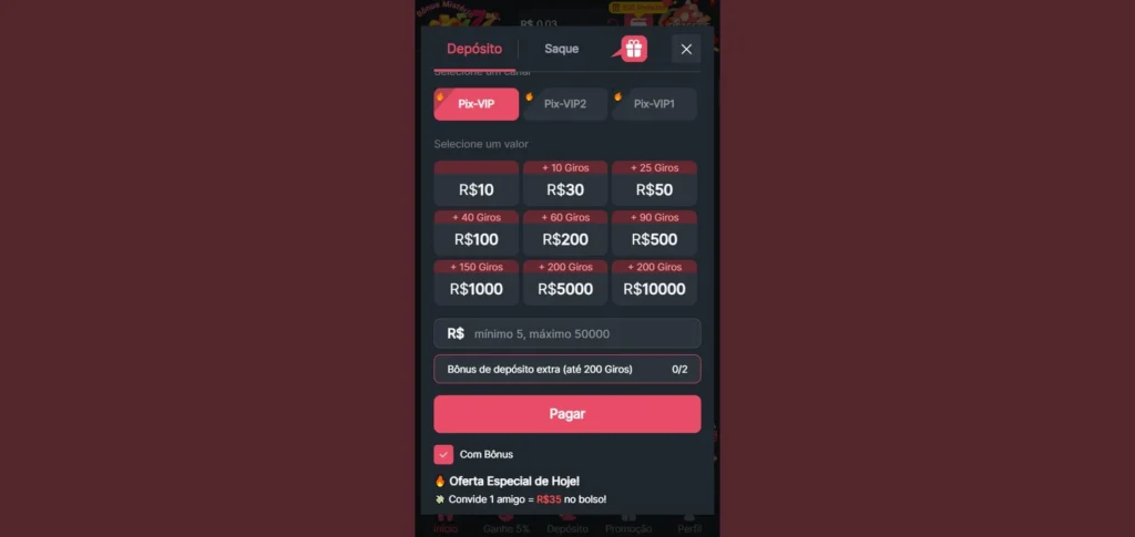 métodos de pagamento 777fun