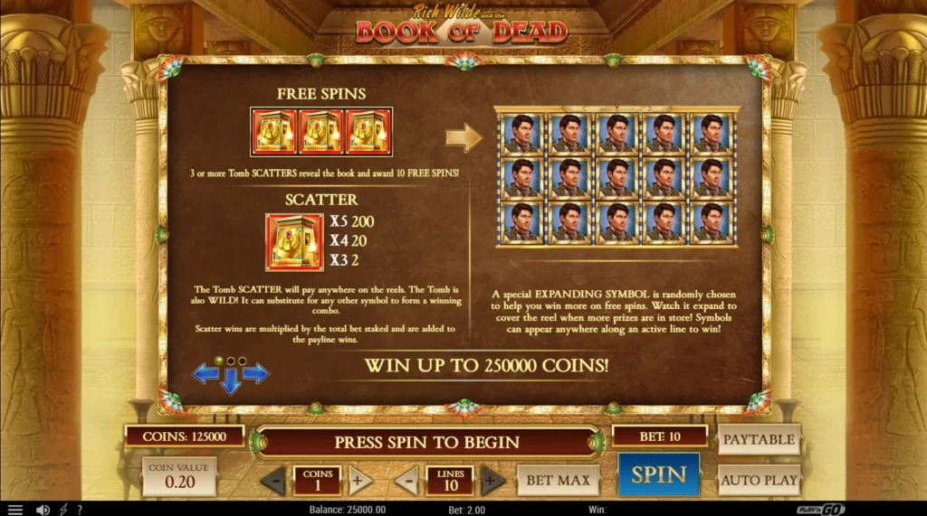 rodadas gratis book of dead