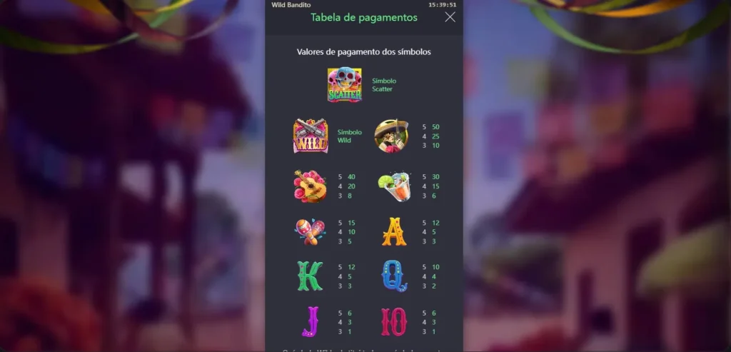 simbolos slot wild bandito
