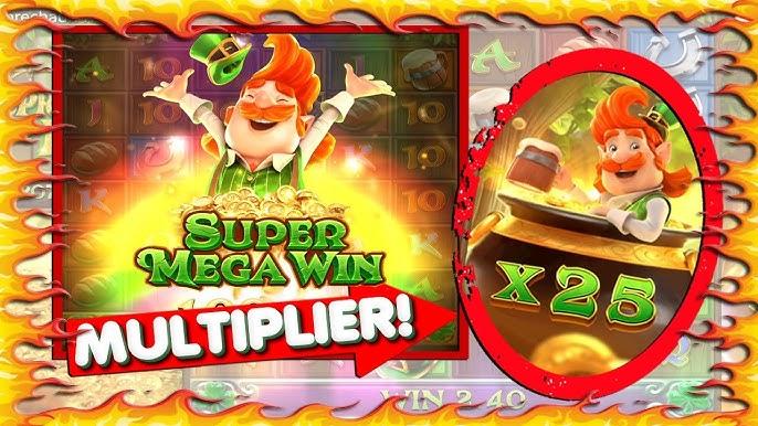 Leprechaun Riches exibindo Super Mega Win com multiplicador x25
